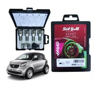 KIT 4 BULLONI FARAD ANTIFURTO AUTO per SMART FORTWO FORFOUR 453 CERCHI IN LEGA