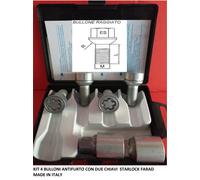 For Audi 100 Kit Bulloni Antifurto Starlock Farad per Cerchi Acciaio Orig