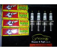KIT 4 Candele Candela W6DC SUPER BOSCH SPARK PLUG Zündkerze