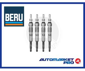 KIT 4 CANDELETTE BERU GN018 DACIA DUSTER 1.5 DCI 63 66 79 KW 86 90 107 CV