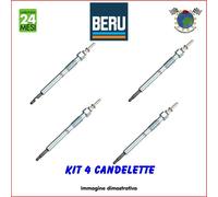 Kit 4 Candelette Beru Per Opel Meriva B Mokka / Corsa D Astra J