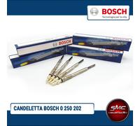 KIT 4 CANDELETTE BOSCH FIAT GRANDE PUNTO (199) 1.3 D Multijet KW 55 CV 75