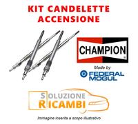 Kit 4 Candelette Champion FIAT DOBLO Cargo '01-'10 1.9 JTD 74 KW 100 CV