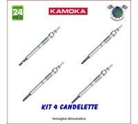 Kit 4 candelette Kamoka per CITROEN BERLINGO XSARA C5 II C3 I C2 FORD FUSION FIE
