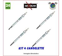 Kit 4 candelette Maxgear per MERCEDES HECKFLOSSE 200 PONTON 180 123 240 220 #ey