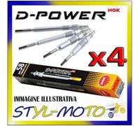 KIT 4 CANDELETTE NGK YE07 FIAT Croma 1.9 MJT 16V 1.9 110kW 939A2000 2005