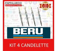 KIT 4 CANDELETTE ORIGINALI BERU ALFA ROMEO 147 - 159-159 Sportwagon 1.9 JTD-JTDM