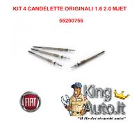 KIT 4 CANDELETTE ORIGINALI FIAT 500X 500L TIPO BRAVO DOBLO IDEA 1.6 MULTIJET