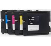 Kit 4 cartucce d' inchiostro come Ricoh GC-31 black, cyan, magenta, yellow / 405688, 405689, 405690, 405691 und 405701, 405702, 405703, 405704 per Aficio GX e 2600, e 3300, e 3300 n, e 3300, e 3350 n