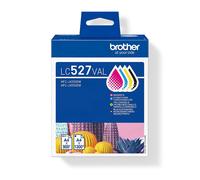Kit 4 Cartucce Originali Brother LC527 LC-527 LC527VAL BK 1300 CMY 900 Pagine