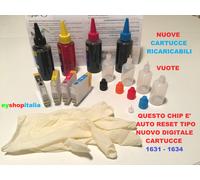 KIT 4 CARTUCCE RICARICABILI AUTO RESET CARTUCCIE 1631-1634 PER STAMPANT WF2510WF