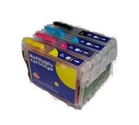 KIT 4 CARTUCCE RICARICABILI - MINI CISS CON CHIP AUTORESETTANTE PER EPSON T1291 T1292 T1293 T1294 NEW