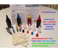 KIT 4 CARTUCCE RICARICABILI T1811-1814 NON ORIGINALI STAMPANTE XP-302