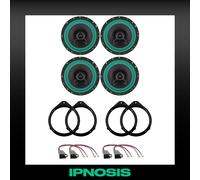 Kit 4 cas IPNOSIS da 16,5 cm per Audi A3 04-12 e A4 B6, B7 01-08 +Supporti +Conn