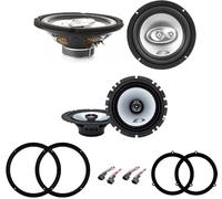 Kit 4 Casse ALPINE 20cm SXE-2035S + 16,5cm SXE-1725S per Audi A4 B8, B8 Avant, B8 Allroad dal 2009 al 2015 con 2 Supporti Anteriori, 2 Supporti Posteriori e 4 Connettori