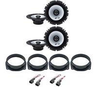 Kit 4 Casse ALPINE SXE-1725S + SXE-1725S per Lancia Delta dal 2008 al 2014 con 2 Supporti Anteriori, 2 Supporti Posteriori e 4 Connettori