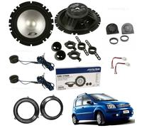 Kit 4 Casse Altoparlanti Alpine Anteriori per Fiat Panda 169 + Griglie Tweeter