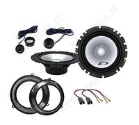 Kit 4 Casse Altoparlanti Alpine compatibile con Fiat Panda 2003-2012 Kit Anteriore con Adattatori e Connettori Inclusi