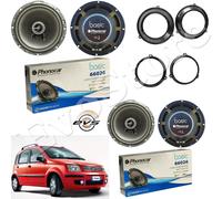 Kit 4 Casse Altoparlanti Ant+Post con Adattatori per FIat Panda 169 dal 2003