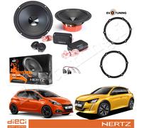 Kit 4 Casse Altoparlanti Anteriori o Posteriori Hertz DSK 165.3 per Peugeot 208