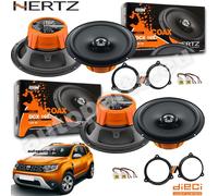 Kit 4 Casse Altoparlanti Hertz Anteriori e Posteriori per Dacia Duster dal 2017