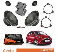 Kit 4 Casse Altoparlanti Hertz CK 165 Anteriori per Toyota Aygo dal 2014+Adattat