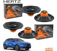 Kit 4 Casse Altoparlanti Hertz DCX690.3 Ant+Post per Jeep Renegade + Connettori