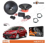 Kit 4 Casse Altoparlanti Hertz DSK 165.3 Anteriori per Peugeot 207 + Adattatori