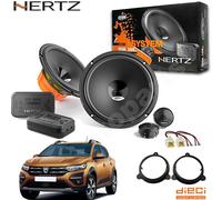 Kit 4 Casse Altoparlanti Hertz DSK165.3 Anteriore per Dacia Sandero dal 2012