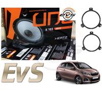 Kit 4 Casse Altoparlanti Hertz K 165 300W Anteriori per Peugeot 108
