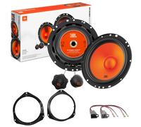 JBL Stage1 GEN2 62CF - 6.5 Inch (165mm) 2-Way Component Car Speakers - 80W RMS - 240W Peak - Set of 2 Woofers + 2 Tweeters Audio - With Grilles - Compact Fit - OEM Upgrade