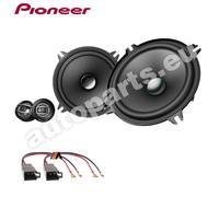 Pioneer TS-A1300C Serie A 5-1/4" Potenza massima 300 W, cono IMPP rinforzato al carbonio/mica, tweeter PI da 20 mm - Altoparlanti componenti (coppia)