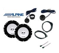 Kit 4 Casse Per Fiat Panda dal 2012 terza serie Con Adattatori E Supporti Altoparlanti Alpine Predisposizione Anteriore