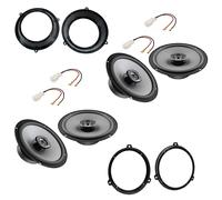 Kit 4 casse per FIAT PANDA HERTZ X 165 con adattatori e supporti