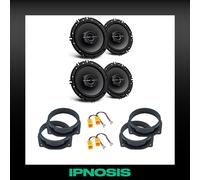 Kit 4 casse SONY Fiat Stilo (5P) + 2 Supp Ant + 2 Post + 4 conn