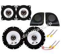 Kit 4 casse + tasche per FIAT PUNTO 2 / 3 Alpine con adattatori e supporti