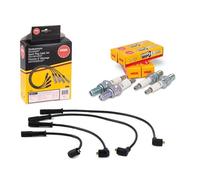 KIT 4 CAVI CANDELA + 4 CANDELE FIAT PUNTO 188 II PANDA 169 141 1.2 1.1 BENZINA