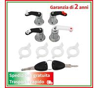 Kit 4 cilindretti serratura porte sportelli chiavi per Renault Master II Mascott