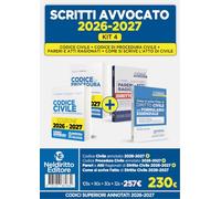 Kit 4 Codice civile + Codice di procedura civile+ Pareri + Come si scrive l'atto di civile 2026-2027