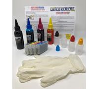 KIT 4 RICARICABILI CHIP AUTO RESET 27XL 2711-2714 WF-3640DTWF + 400ML INCHIOSTRO