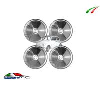 KIT 4 COPPE RUOTA ACCIAIO INOX RUOTE ANTERIORE/POSTERIORE PER FIAT 500 L 1965->