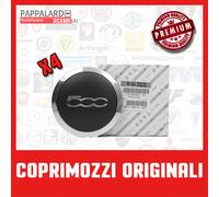 KIT 4 COPRIMOZZO 500 CAP RUOTA CENTRALE / COD. 51884863 NUOVO & ORIGINALE FIAT