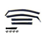 Kit 4 Deflettori Aria Nero Fumé Trasparento Antivento per Finestrini Laterali Anteriori e Posteriori Compatibile con Honda Civic X FK8 Hatchback 2016-2022