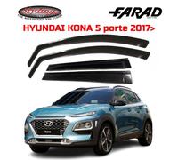 KIT 4 DEFLETTORI HYUNDAI KONA (DAL 2017 IN POI) FARAD SET ANTIVENTO FUME' 16058