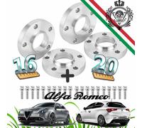 KIT 4 DISTANZIALI 16 ant + 20 pos Bulloni specifici x ALFA ROMEO GIULIETTA tutte