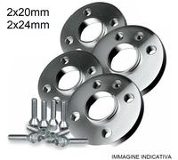 KIT 4 DISTANZIALI 4x98 C. 58.1 20+24mm FORD KA (RU8) 2009 IN POI CON BULLONERIA