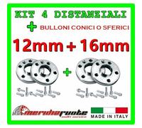 KIT 4 DISTANZIALI PER VOLKSWAGEN BORA (1J) 1998 -2004 PROMEX ITALY 12mm + 16mm