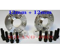 KIT 4 DISTANZIALI RUOTA 12+12mm BMW SERIE4 F32-F33-F36CON BULLONI BLACK+ KIT ANT