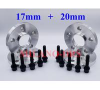 KIT 4 DISTANZIALI RUOTA 16+20mm ALFA ROMEO GIULIETTA + BULLONI BLACK + ANTIFURTO