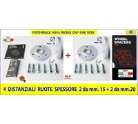 KIT 4 DISTANZIALI RUOTA 3 FORI mm. 16 + 20 con Bulloni per SMART 450 451 452